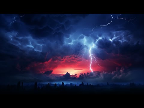 Get Over Insomnia with Heavy Thunderstorm, Relaxing Rain & Robust Thunder Sounds, Lightning Ambience