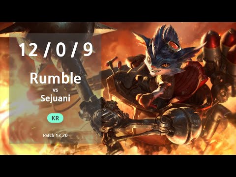 Rumble Jungle vs Sejuani - KR GrandMaster Patch 13.20