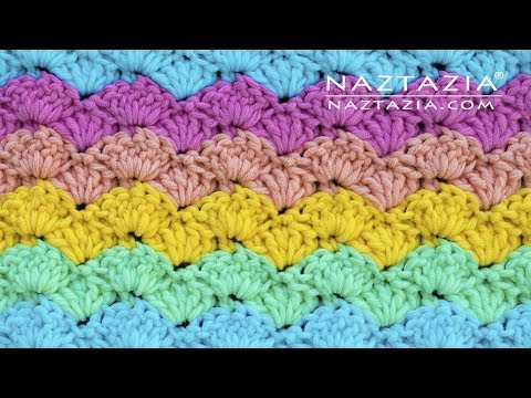 HOW to CROCHET EASY SHELL STITCH - Great for Blankets by Naztazia
