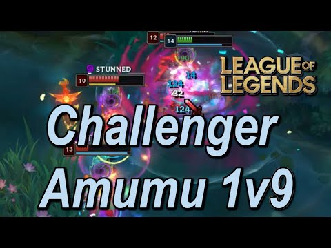 League of Legends - Challenger Amumu 1v9 (Amumu Jungle/Gold III Ranked EUW)