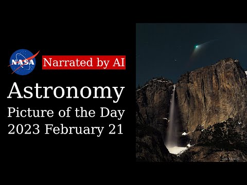 APOD: 2023-02-21 - Comet ZTF  over Yosemite Falls (Narrated by Amy)