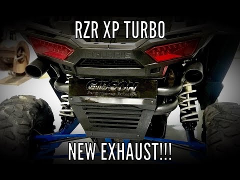 RZR XP Turbo - Installing the Gibson Exhaust. Hear the difference!