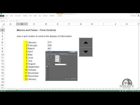 Macros and Forms Form Controls
