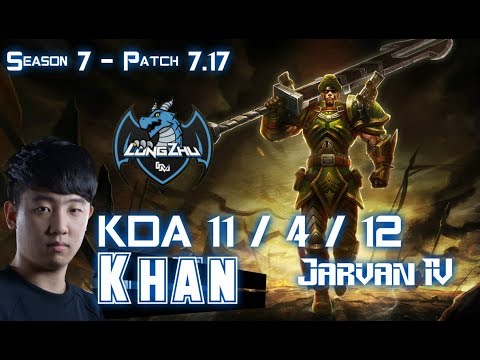 LZ Khan JARVAN IV vs LEE SIN Jungle - Patch 7.17 KR Ranked