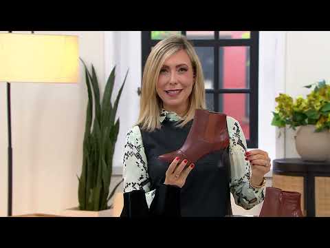 Clarks Collection Leather Heeled Shootie - Kataleyna Glow on QVC