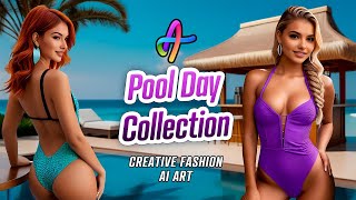 Beautiful pool day! ☀️ | AI Fashion Creative