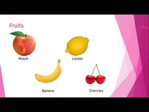 Parafillor - Fruits and Vegetables - Frutat dhe Perimet ne Gjuhen Angleze