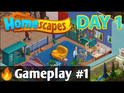 HOMESCAPES Story Walkthrough Gameplay Part 1 - Day 1 (iOS Android)