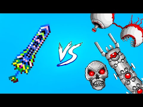 Skeletron Prime, Destroyer, and The Twins VS ZENITH in Terraria