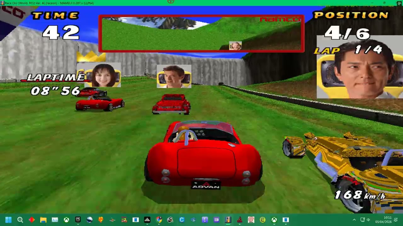 MAME 287 = NAMCO RARE JAPAN =  RACE ON! ALL COURSES SEASIDE MOUNTAIN FAIRGROUND 1-3  4K UK ARCADES