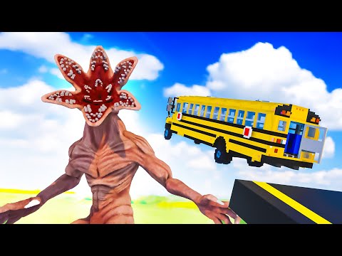 SMASHING Cars Into a GIANT DEMOGORGON - Teardown Mods