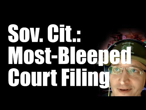 Sovereign Citizen Files Notice to "F this Court and Everything It Stands For"