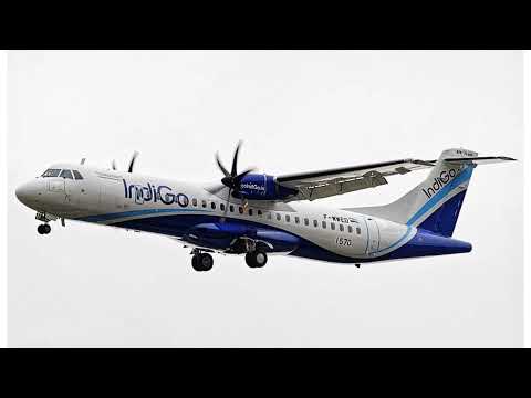 IndiGo ATR 72-600 flight flying zoom Airbus, regional aircraft, aeroplane sound Aviation Airlines