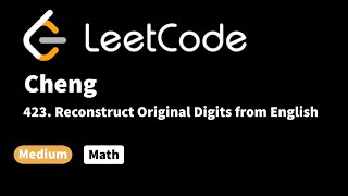 YouTube video 'LeetCode 423. Reconstruct Original Digits from English'