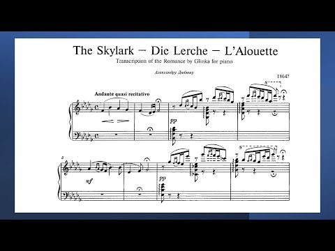Russian Classical Music at Its Finest: Glinka/Balakirev's 'The Lark' Played by Vladimir Stoupel