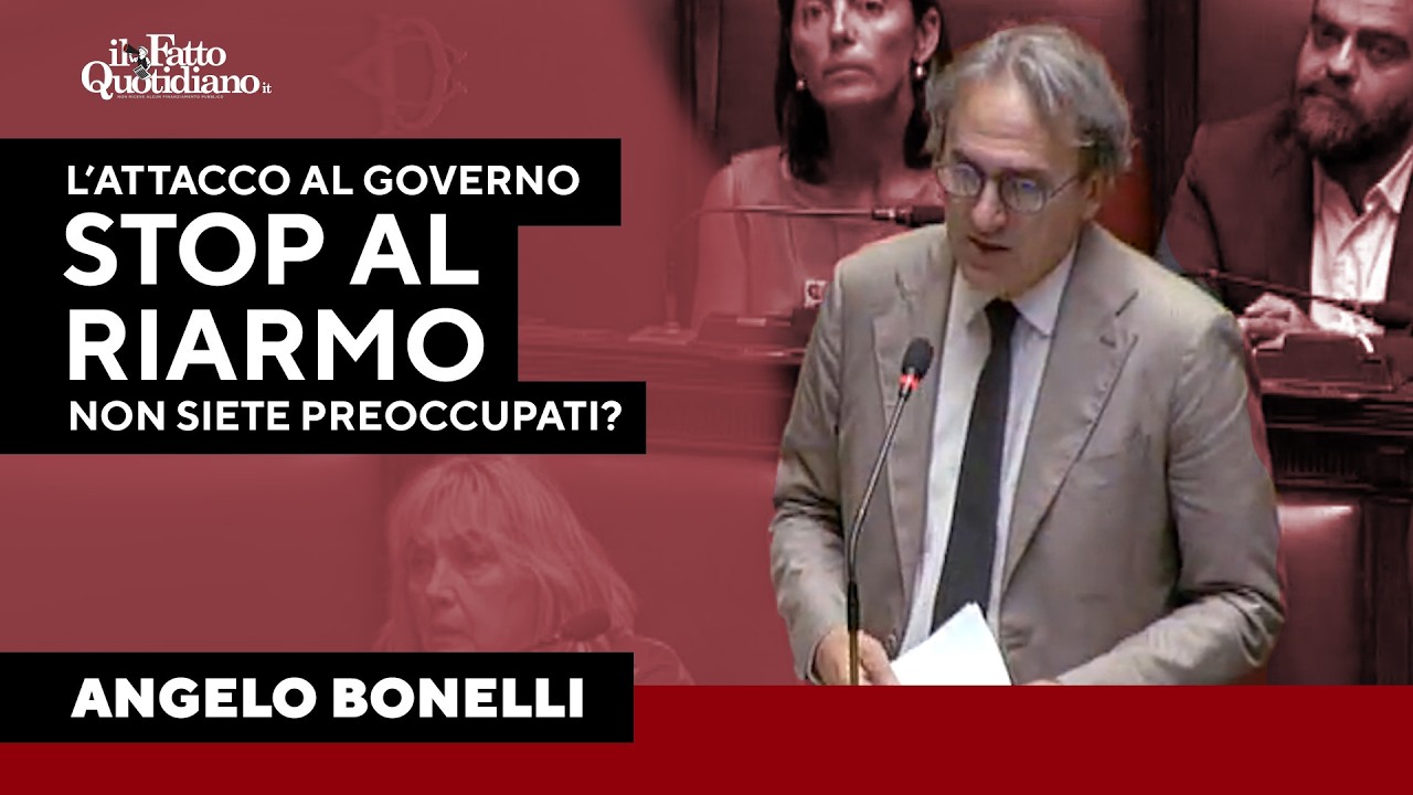 Bonelli: "Stop al riarmo. Ma non siete preoccupati?"