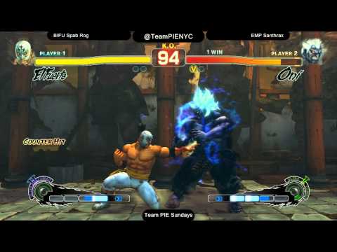 SSF4AE @ Team PIE Sundays 2/2014 - BIFU Spab Rog (El Fuerte) vs EMP Santhrax (Oni)