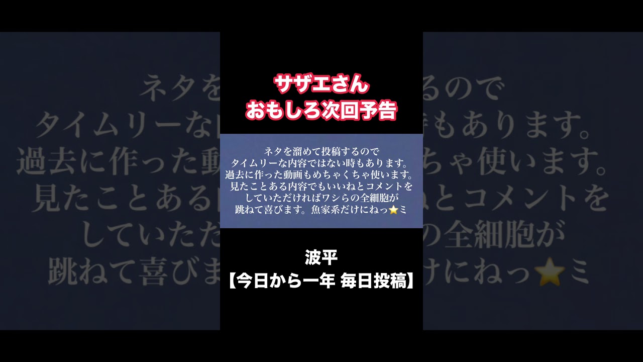 波平【毎日投稿開始】