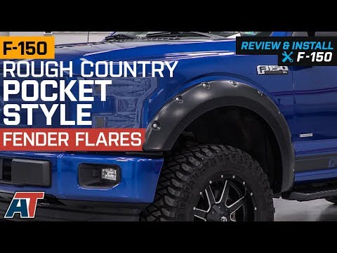 2015-2017 F150 Rough Country Pocket Style Flat Black Fender Flares Review & Install