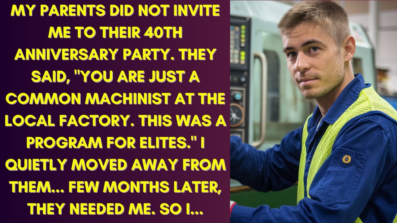 THEY CALLED ME A COMMON MACHINIST AND NOW THEY NEEDED MY HELP.. SO I..