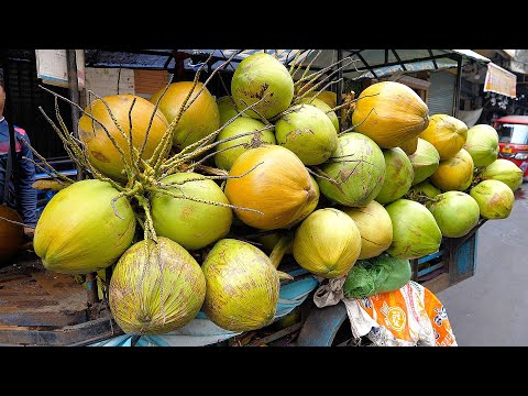 Powerful Coconut Cutting Skills Master - Cambodian Street Food