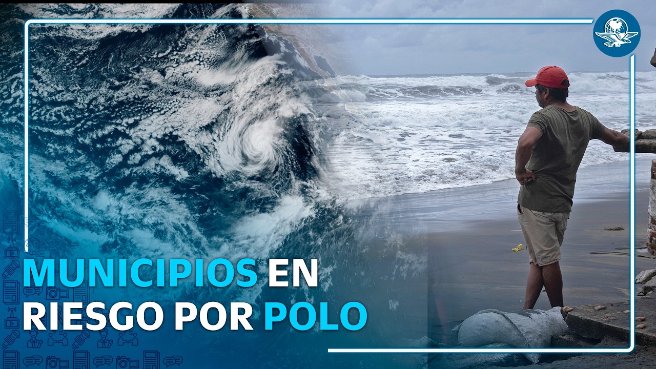 Impacto de Polo en Baja California Sur; suspenden actividades marítimas y alistan 169 refugios
