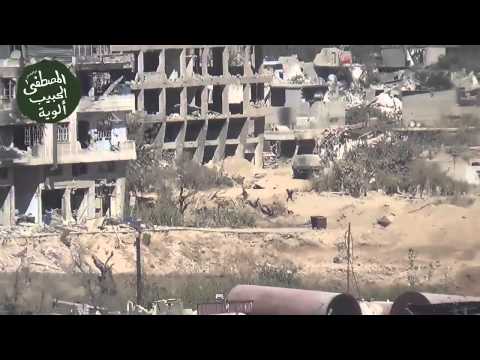 استهداف لواء هارون الرشيد بقذائف الهاون مواقع قوات النظام على أطراف حي جوبر في مدينة دمشق