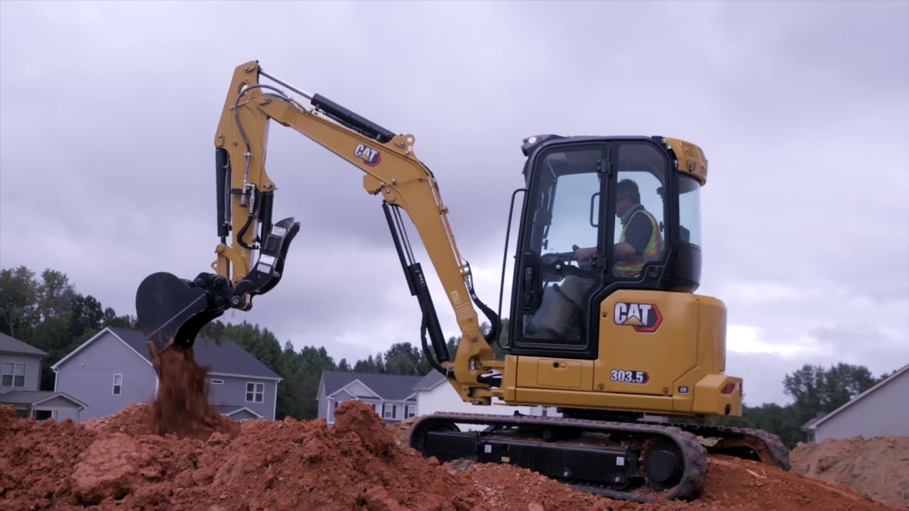 Overview of the Next Generation Cat 302.7 CR, 303 CR and 303.5 CR Mini Excavators