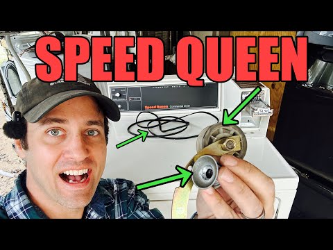Why This Speed Queen Coin Op Dryer isn’t Tumbling | Belt Idler Pulley & Motor Pulley Fix | SDE107QF