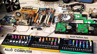 Allô Computer ? | Acid Techno Jam | Roland T-8 + S-1 (raw)
