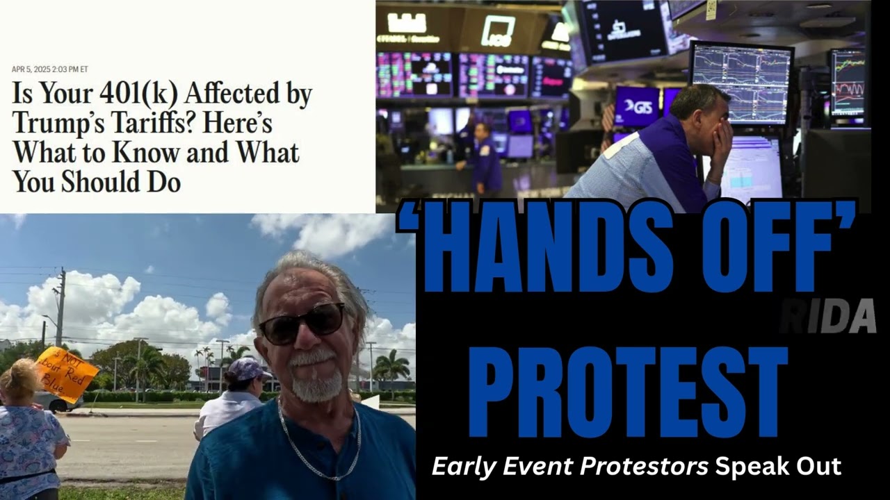 ‘HANDS OFF’ PROTESTORS SPEAK OUT in Delray Beach Florida April 5 2025