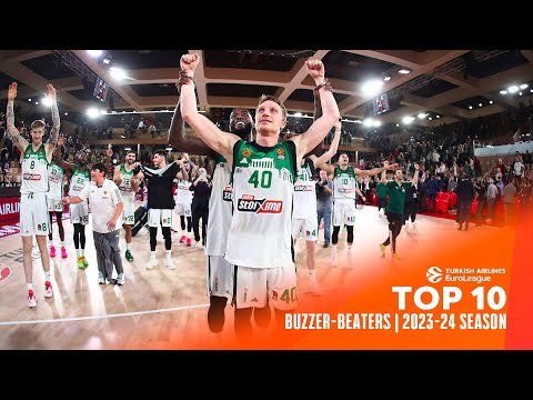 Top 10 BUZZER BEATERS - THRILLING SHOTS | 2023-24 Season | Turkish Airlines EuroLeague