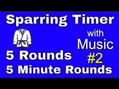 Interval Timer with Music - 5 Minute Rounds, 1 Minute Breaks - Free Sparring and Training Timer #2