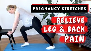 3rd Trimester PREGNANCY Stretches | Relieve pregnancy leg and back pain