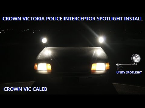 How To Install Unity Spotlight On Crown Victoria Police Interceptor | Crown Vic P71 Project