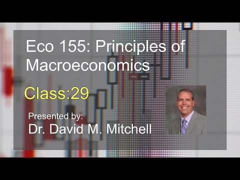 Eco 155: Principles of Macroeconomics Class 29