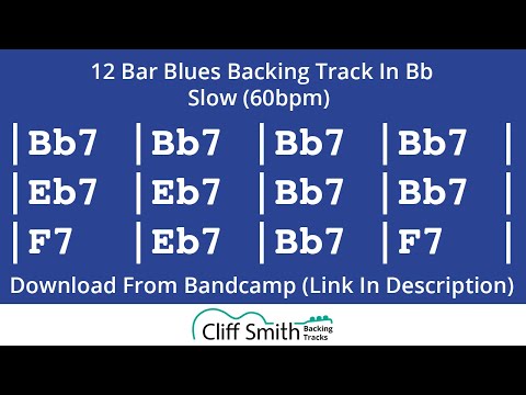 Bb - Slow 12 Bar Blues Backing Track (60bpm)