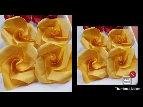 ORIGAMI PAPER FLOWER ROSE / DIY/ EASY TO MAKE / Charito Dagupion