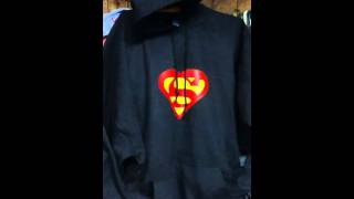 preview picture of video 'Super girl heart hoodie superman hero shirt valentines gift'