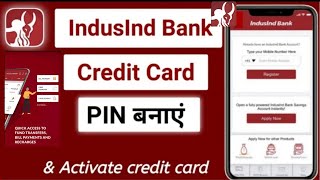 indusind bank credit card pin generation।।how to generate indusind credit card pin