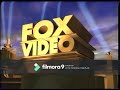 Fox Video Logo 1996 With SFX THX Logo 1996