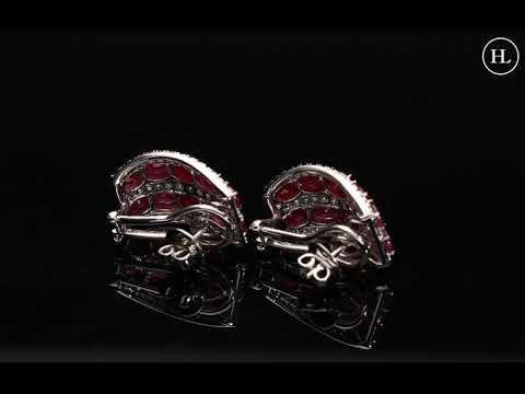 Hazoorilal Jewellers | 223-Y6357 | Diamond & Ruby Earrings