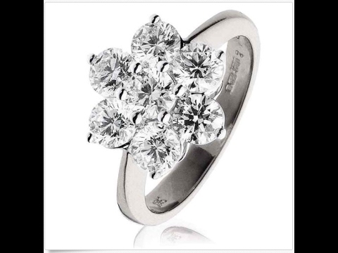 18ct White Gold Diamond Cluster Ring (Selection)