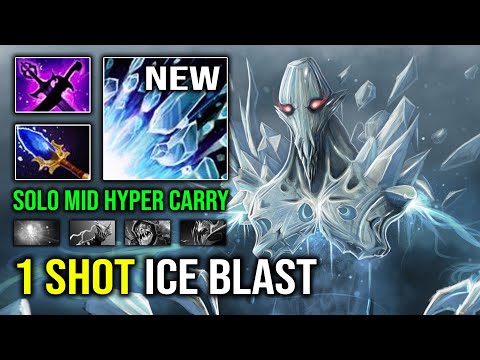 BRUTAL Infinite Freeze DPS 1 Shot Ice Blast Hyper Carry Mid Ancient Apparition 7.32e Dota 2