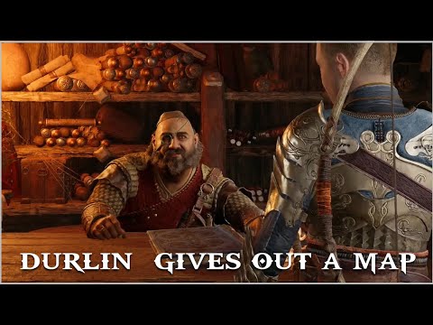 Durlin secretly helps out with the map to finding Tyr - God of War Ragnarok
