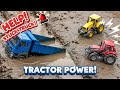 HELP Stuck Truck Tractor Rescue Power In The Mud More Nursery Rhymes Kids Songs