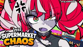 【Supermarket Chaos】 THIS SUPERMARKET NEEDS SOME CLEANING 【Kureiji Ollie】