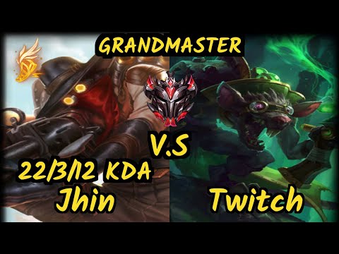 S04 Upset (JHIN) vs TWITCH - 22/3/12 KDA BOTTOM ADC GAMEPLAY - EUW Ranked GRANDMASTER