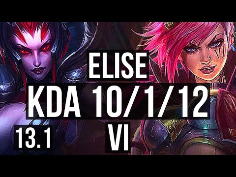 ELISE vs VI (JNG) | 10/1/12, Legendary, 400+ games, Rank 10 Elise | EUW Master | 13.1