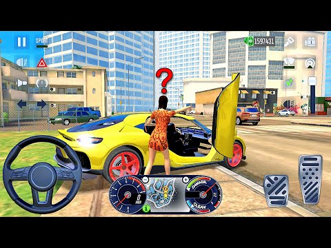 Taxi Sim 2022 Evolution: Driving Hypercar with Gullwing Doors - Android gameplay